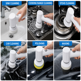 5 in 1 Rechargeable Magic Brush – Car Cleaning & Waxing,shoes,sink,cooking range,stove cleaning