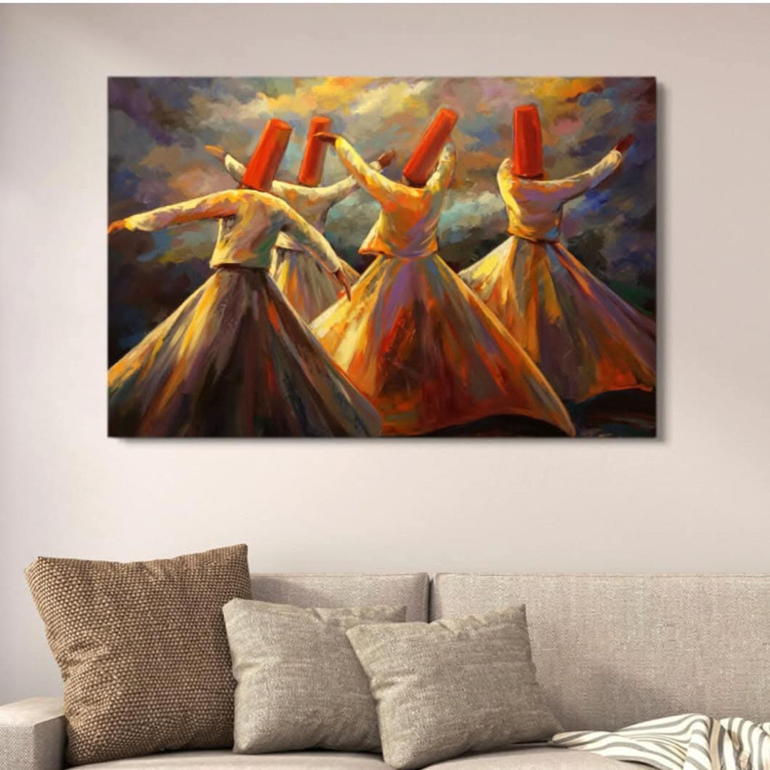 Whirling Dervish Landscape Canvas Art With Double Tape | 12x16 Inches Rs 304